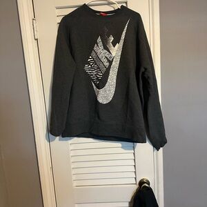 Nike Charcoal Sweatshirt with White Graphic